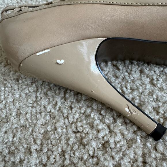 Ellen Tracy Madison Peep-toe heels Sandals Beige/Tan Size 7 - Picture 6 of 12